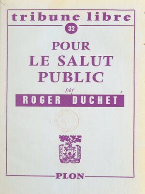 cover image of Pour le salut public